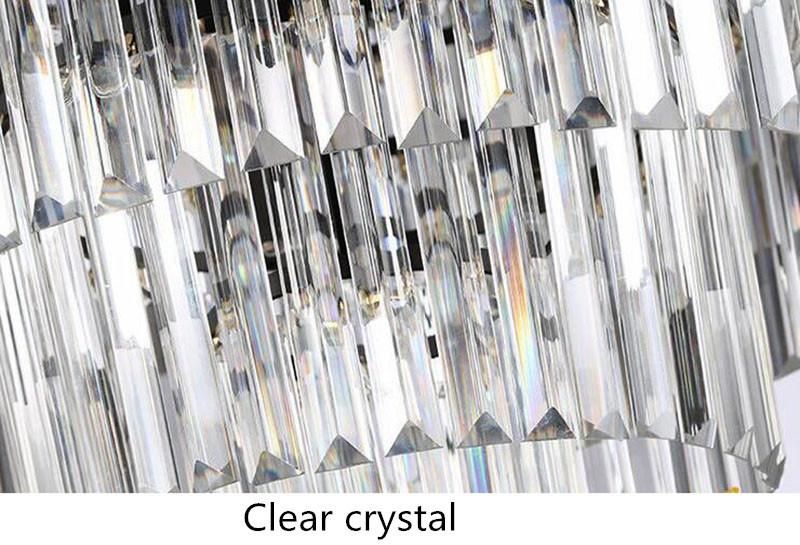 Modern Vintage Crystal Prism Chrome Black Body Ceiling Light Crystal Chandelier Ceiling Lights (WH-CA-54)