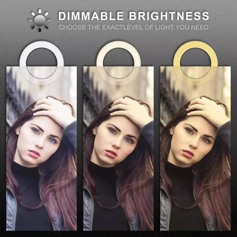 Beauty Selife Camera Studio Mobile Phone Photo Dimmable USB LED Circle Round Ring Lamp Tripod Stand Light