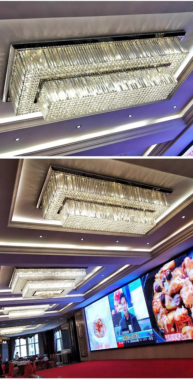 Decoration Modern Weeding Hotel Lobby KTV Custom Project Large Gold Ceiling Chandelier