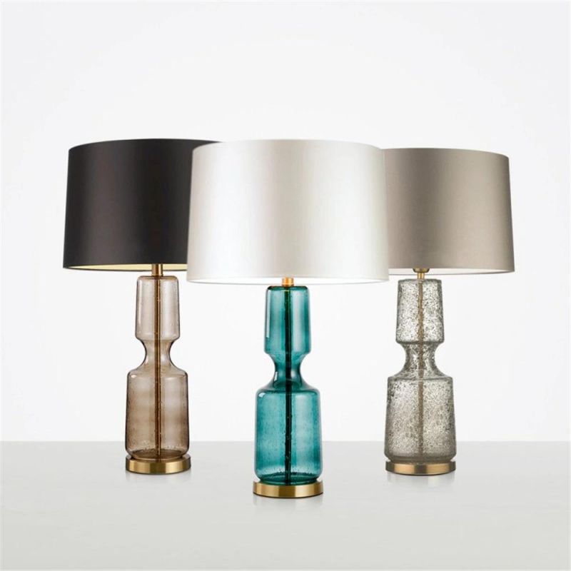 Simple Glass Table Lamp Nordic Designer Living Room Bedroom Decor Lamp Studio Home Decor Ceramic Table Light Fixtures
