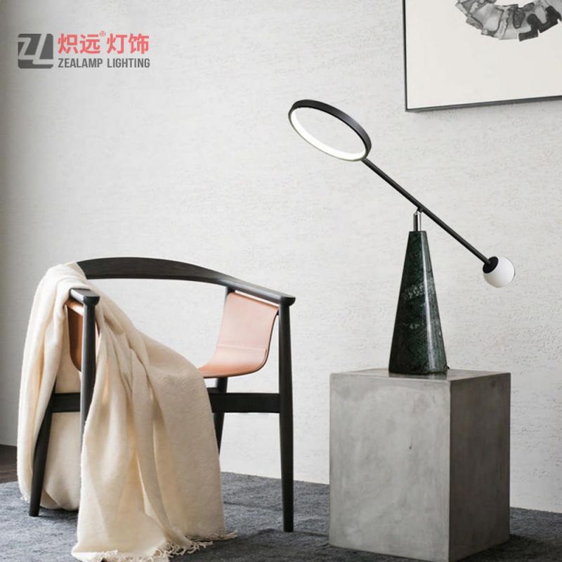 Modern Green Marble Bedside Lamp Table Lamp Study Room Standing Light