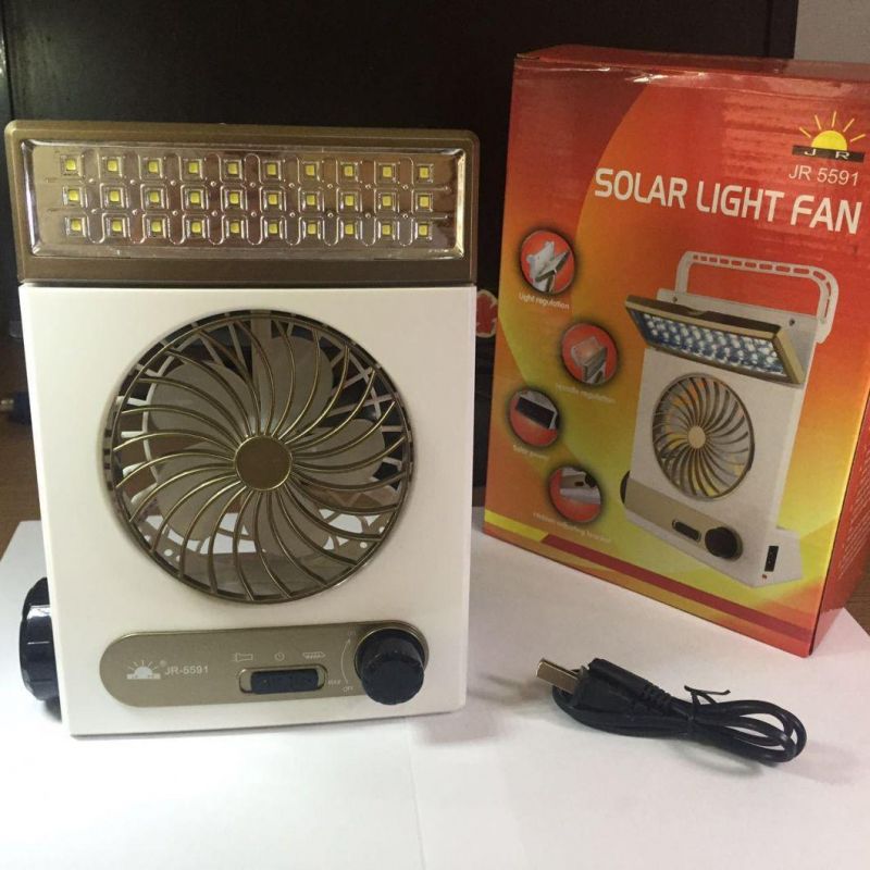 LED Table Lamp Portable Fan Solar Mini Fan