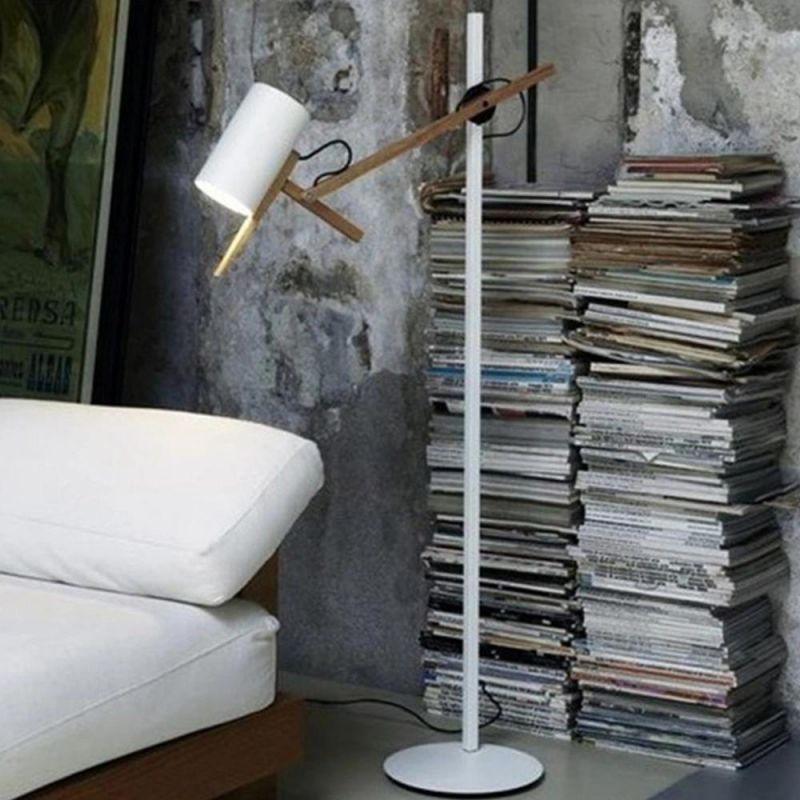 Modern Wooden Table Lamp Adjustable Wood Desk Accent Lamp Modern Floor Lamp (WH-MFL-156)