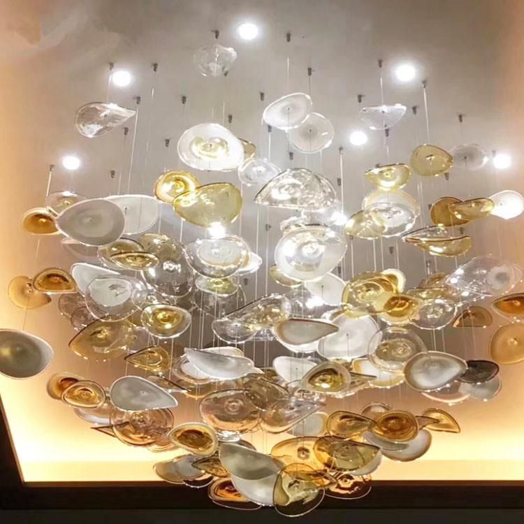 Wonderful Design Modern Hotel Lobby Glass Pendant Chandelier Lighting for Wedding Party, Hall