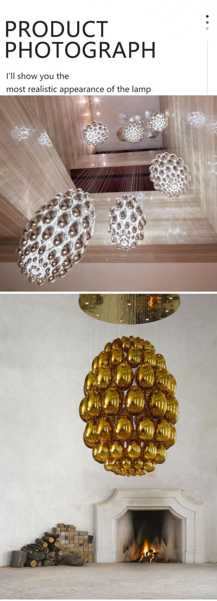 Modern Hot Sale Decoration Hotel Lobby Villa Custom Round Chandelier