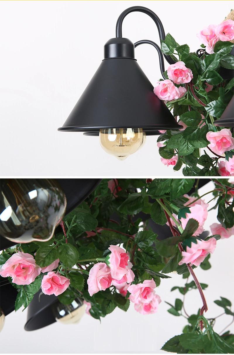 Chandeliers Retro Hemp Rope Chandelier Lamps American Country Restaurant Loft Ceiling Light (WH-VP-155)