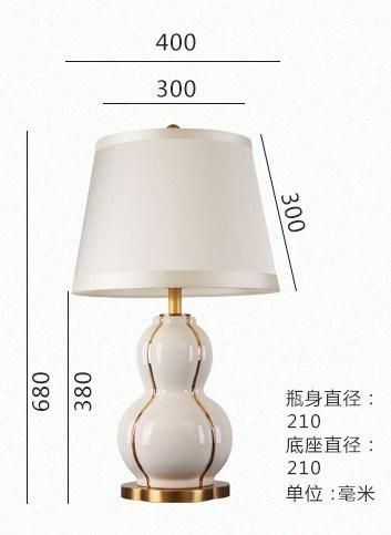 Super Large New Chinese Style Table Lamp Ceramic Ferro Art Decoration Designer Simple Copper Living Room Porch Townhouse