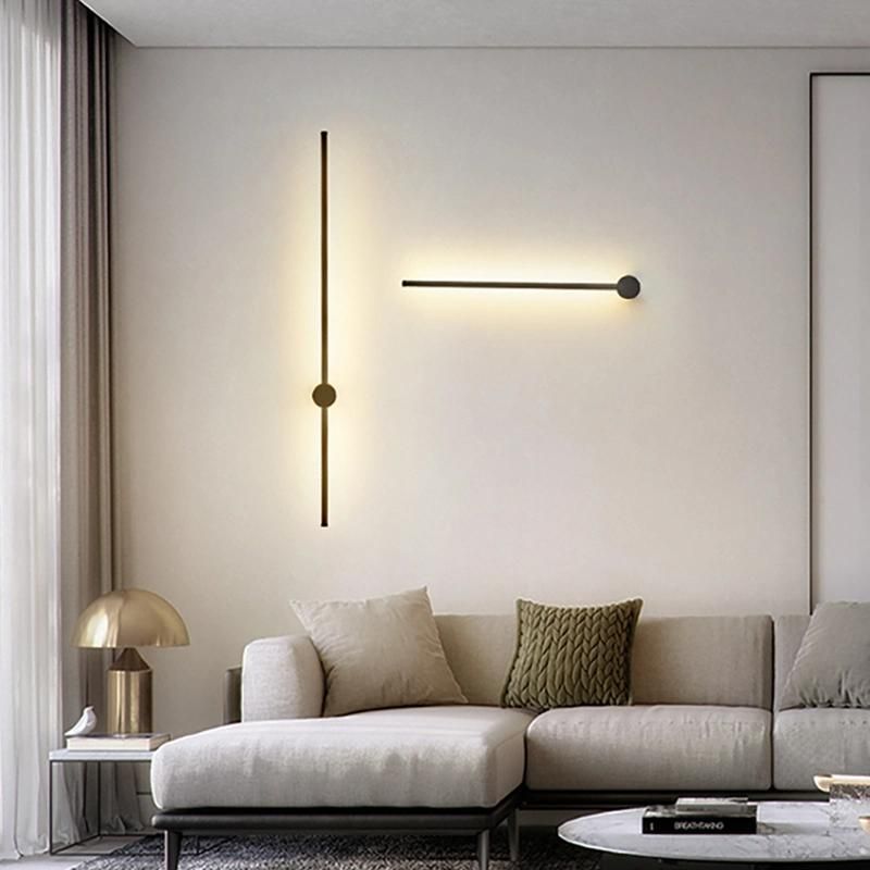 Long LED Wall Lamp Bedroom Bedside Lamp Simple Nordic Living Room Lighting
