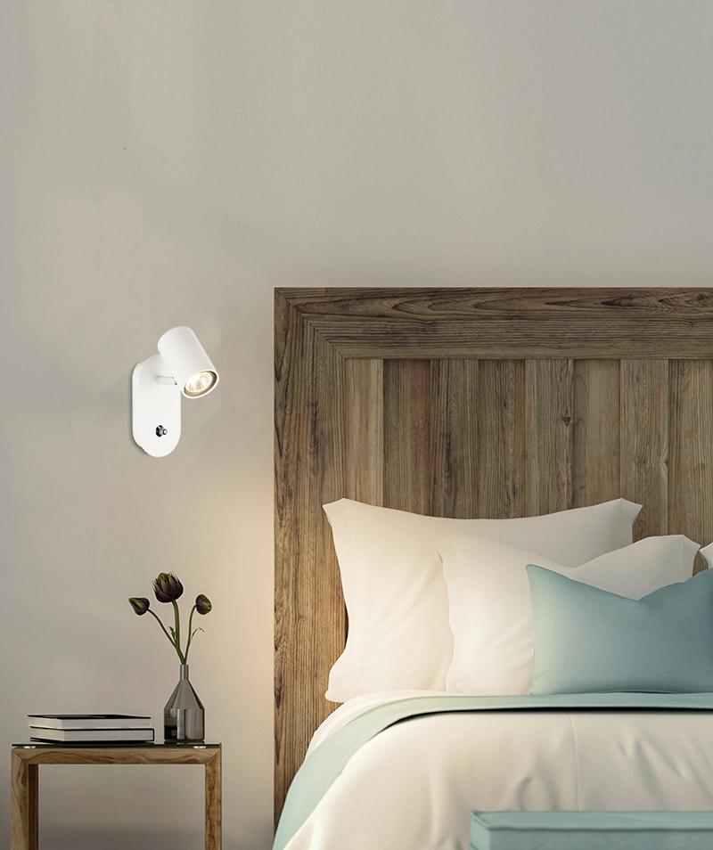 Nordic Modern Indoor Luxury Decorative Bedroom Light Design Bedside Adjustable Modern LED Sandy White Lamp Decoration Metal Wall Lamp Dimmer