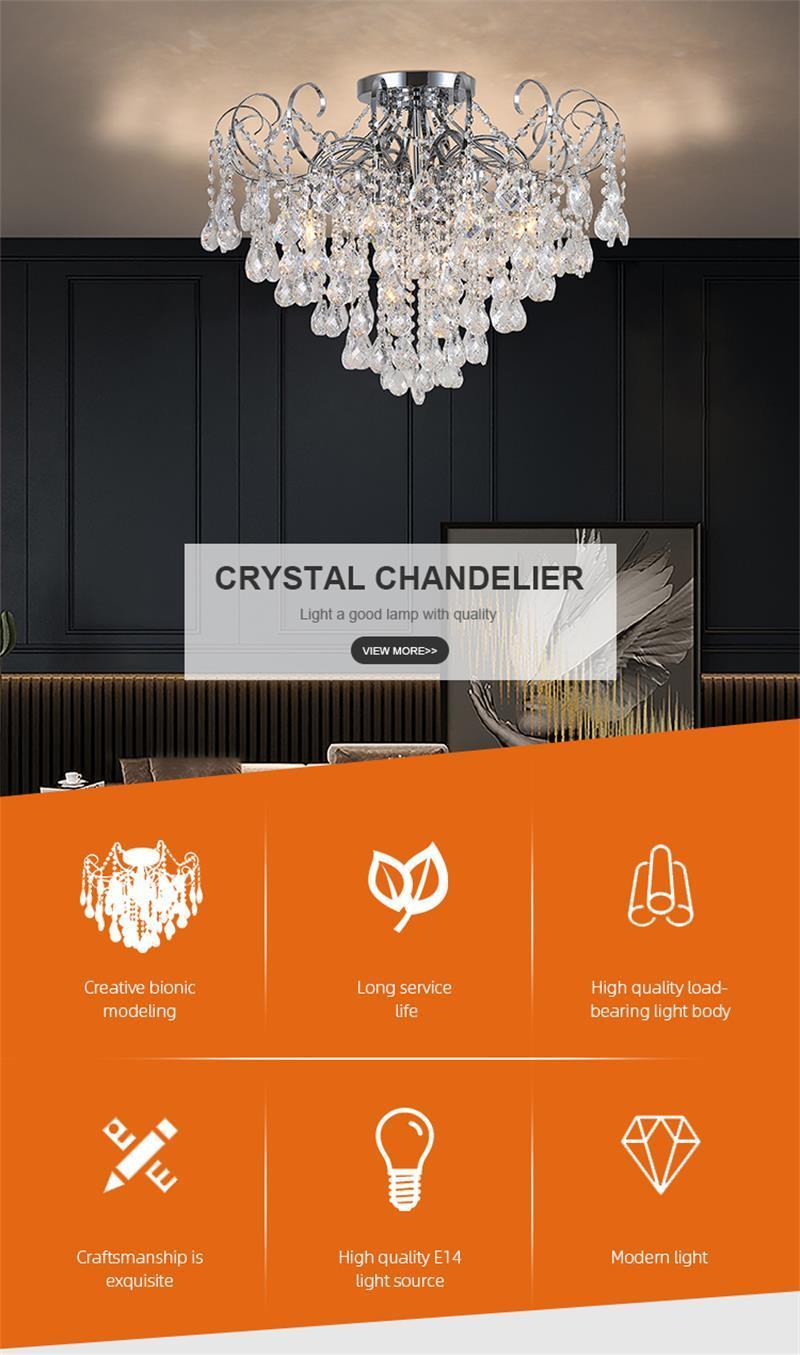 Special Design Crystal Glass Chandelier Living Room Dining Room Modern Interior Ceiling Lamp