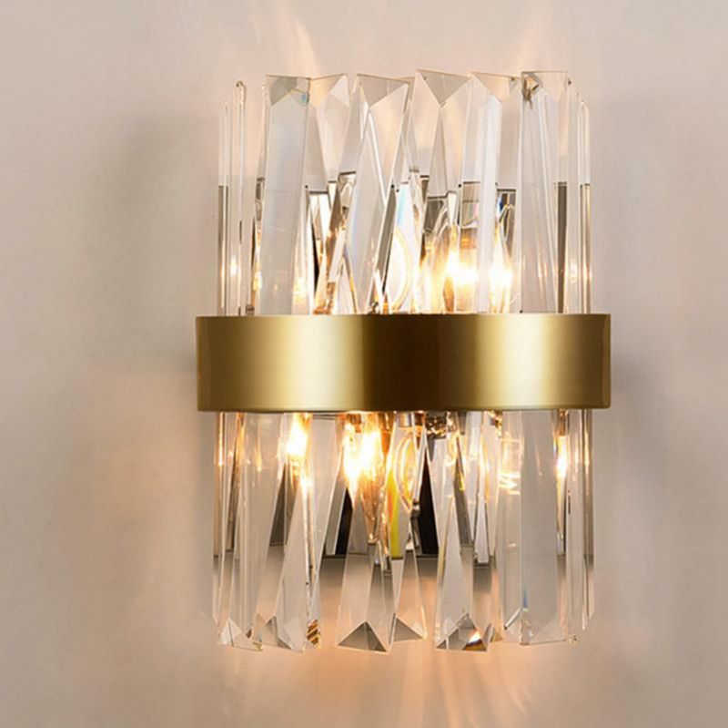 Modern Gold Crystal Wall Lamp Chrome Sconce Light Bedroom Living Room Dining Room Wall Light (WH-OR-158)