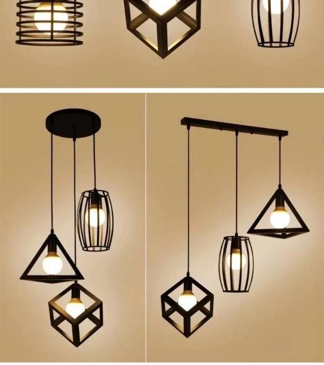 Wrought Iron Simple Modern Pendant Lamp and Dining Room Light Cafe Lamp