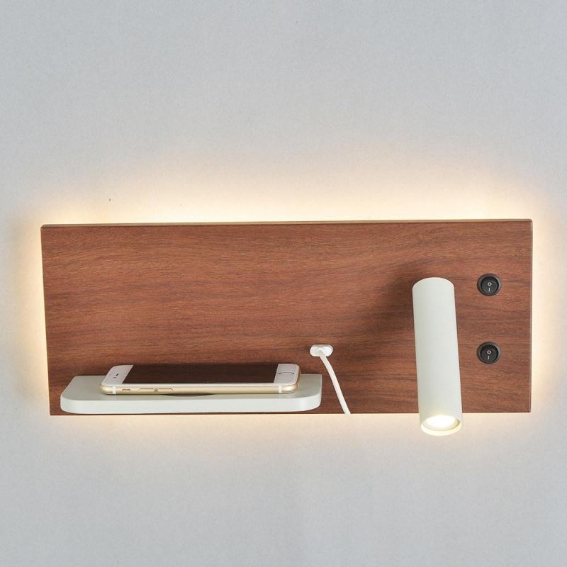 Wall Lamp LED Light Wall for Reading Loft Decor Modern Bedroom Read Lampara Pared Hotel Wall Light Wireless USB Charge