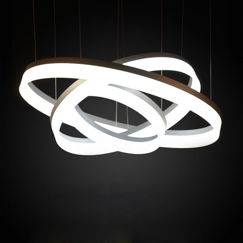 Three Layer Round Circle Ring LED Acrylic Pendant Light