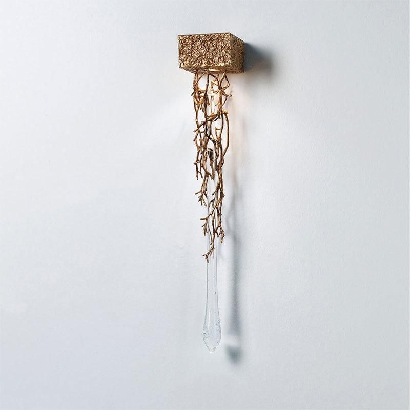 Fashion Personality Single Gold Brach Shape Pendant Light