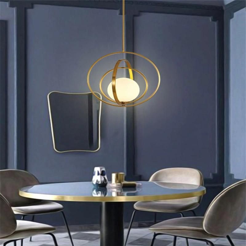 Post Modern Pendant Light Lamp Kitchen Restaurant Study Living Room Lighting Home Round Ball Lights (WH-GP-72)