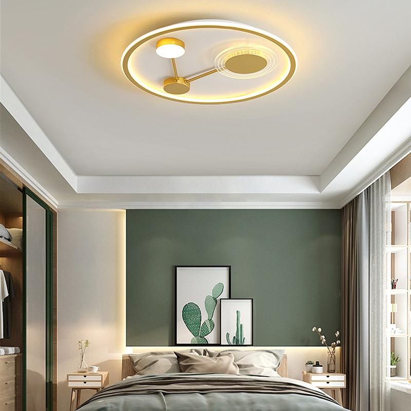Golden Luxury Bedroom Lamp Simple Ceiling Light Creative Living Room LED