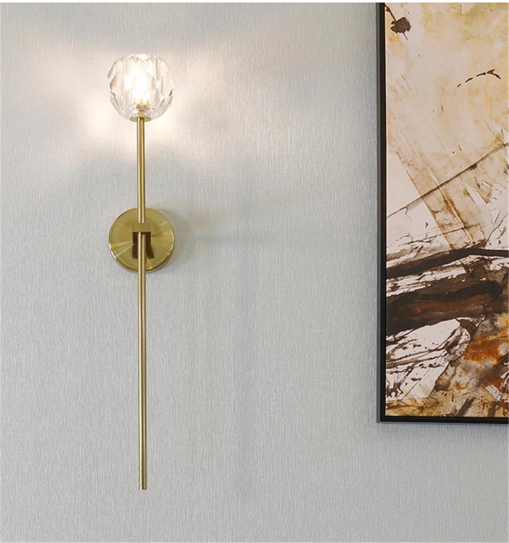 Art Deco LED Crystal Wall Sconces Mirrors Lights