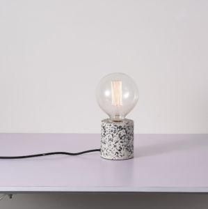 Bedside Terrazzo Table Lighting with Fabric Wire Plug Cord