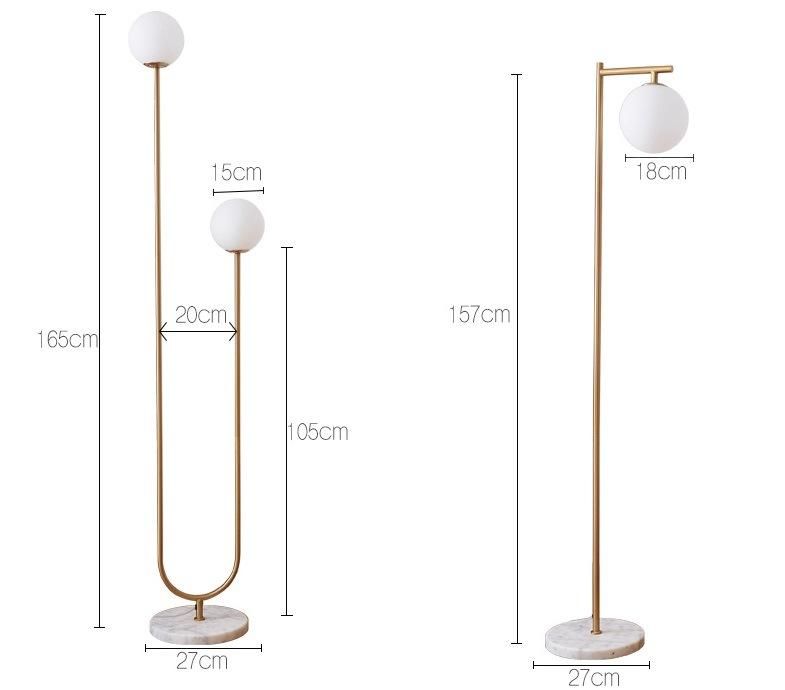 Modern Fashion Ball Metal LED Marble Table Lamp and Floor Lamp for Hotel Projects, Bedroom Zf-Cl-038