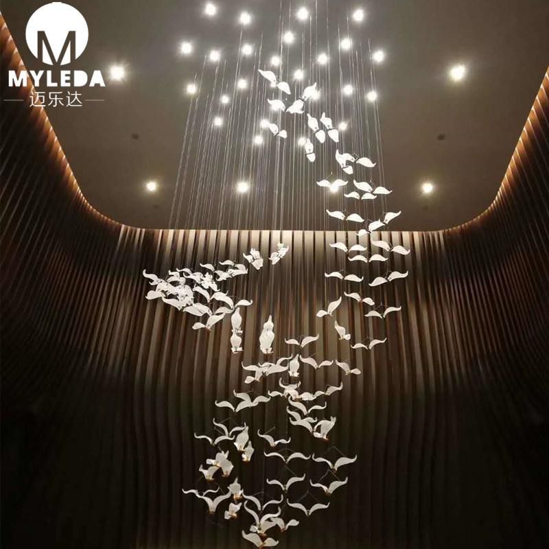 Large Dining Room Little Bird Fly Butterfly LED Chandelier Lighting