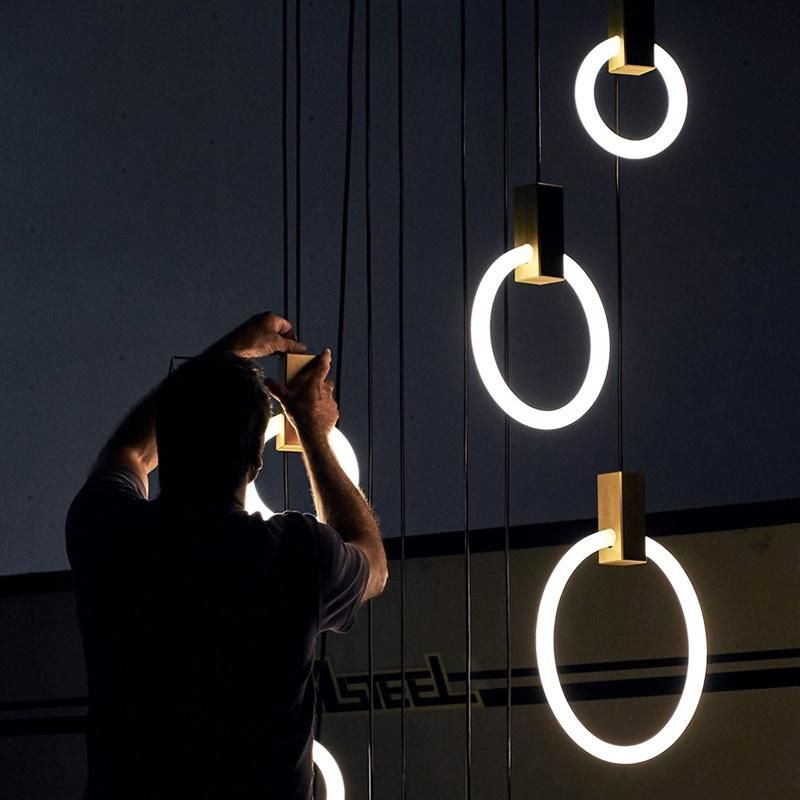 Suspension Loop Design Pendant Lamp Chandelier Bedroom Lamp Living Room Lamp