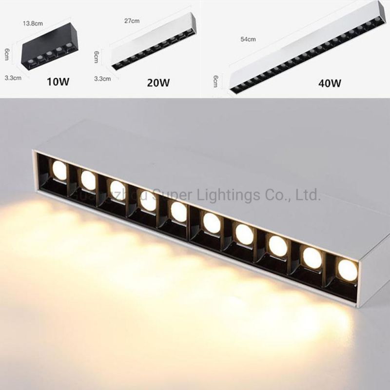 Office Linear LED Chandeliers Pendant Lights Housing Suspended Light