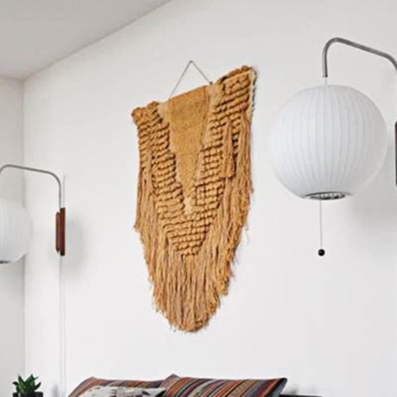 Japanese Silk Cloth Wall Light Fixture for Bedroom Modern Nelson Saucer Wall Sconce (WH-OR-194) V