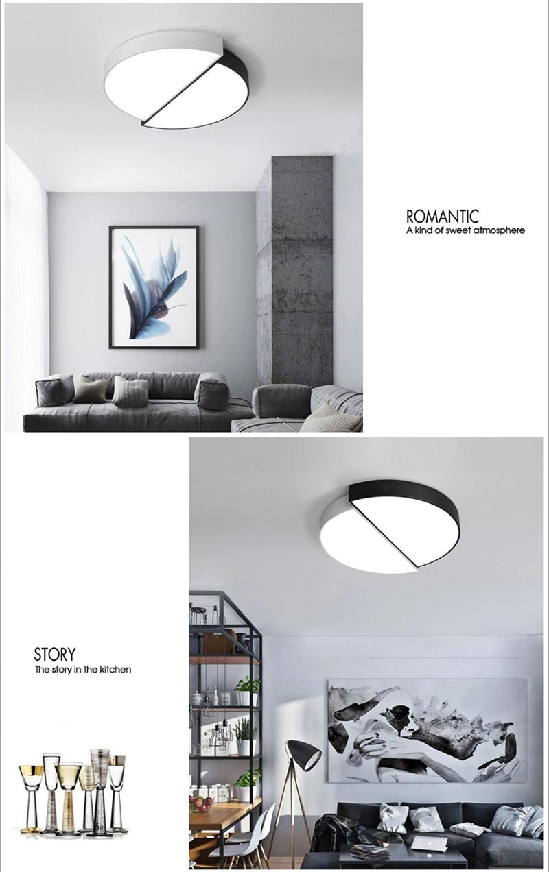 Nordic Round Remote Control Dimmable Slim LED Ceiling Light for Living Room