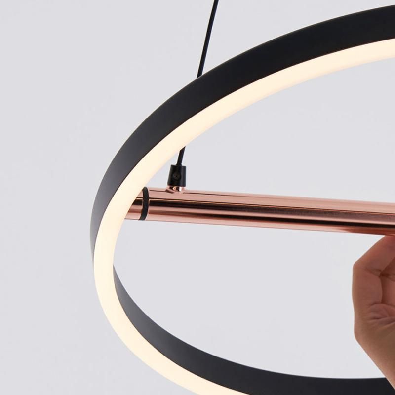Modern Circle Design Chandelier Exhibition Hall Hotel Bedroom Pendant Lamp