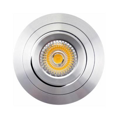 Lathe Aluminum GU10 MR16 Round Tilt Recessed LED Down Light (LT2304B)