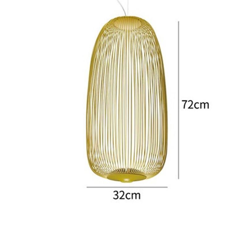 Foscarini Spokes Pendant Light 1/2 Iron Bird Cage Lamp Dining Room Kitchen Spokes Suspension Lamp (WH-AP-279)