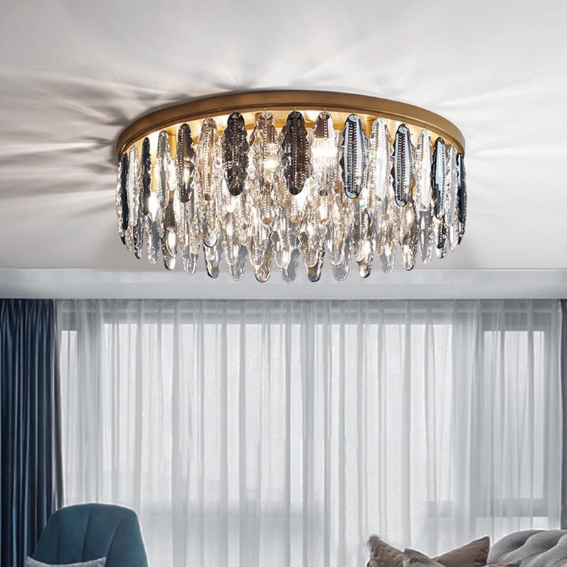 Modern Gold Ceiling Chandelier for Bedroom Round Hanging Lamp Kitchen Fixtures (WH-CA-69)