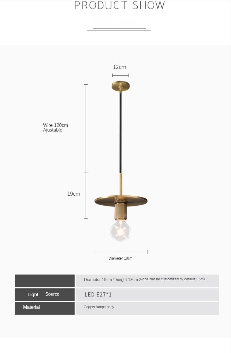 Industrial LED Pendant Lighs Living Room Lighting Bar Home Decor Cafe Light Fixtures (WH-GP-75)