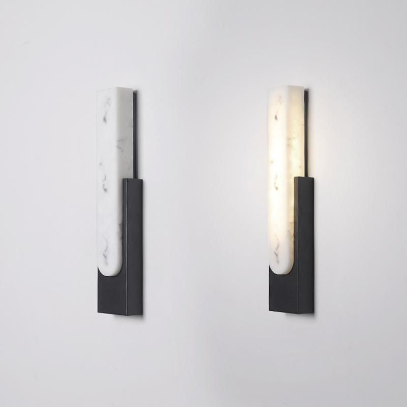 Bedroom Bedside Lamp Simple Corridor Light Background Wall Decorative Lamp Marble Wall Lamp