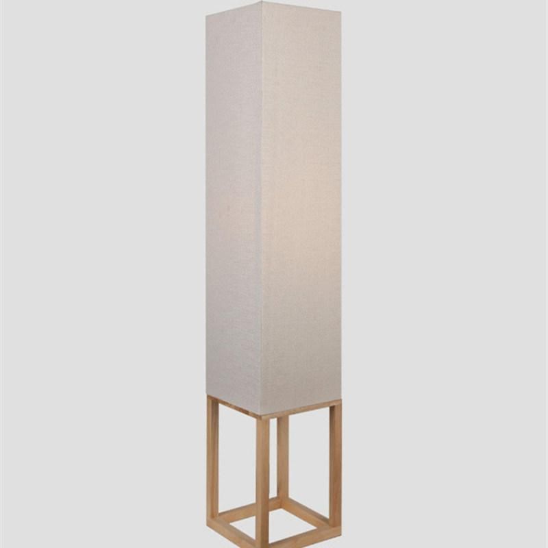 Modern Wood Floor Lamps for Living Room Wooden Fabric Standing Lamps Minimalist Lamp (WH-MFL-09)