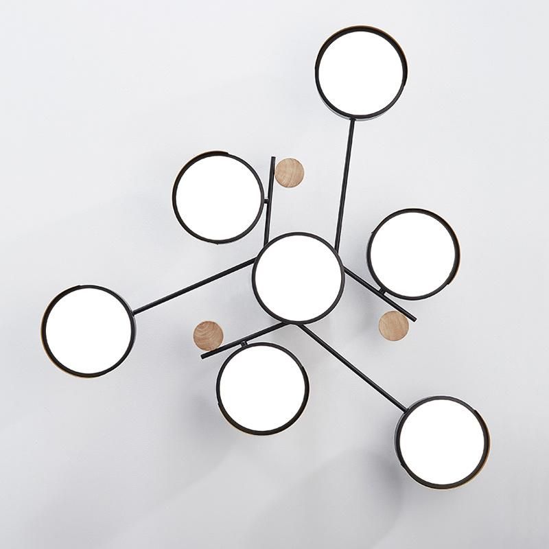 Living Room Lamp Creative Personality Hall Light Simple Modern Bedroom Wood Art LED Ceiling Light