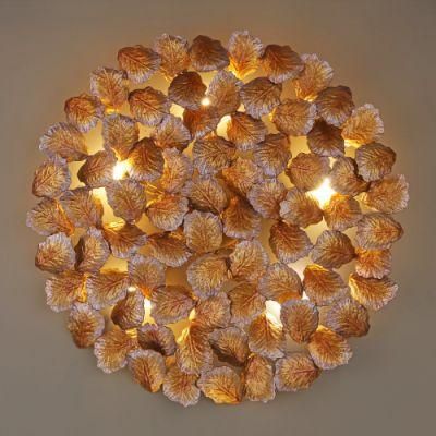 2022 Luxury Creative Decro Meerosse Gold Maple Leaf Wall Lamp