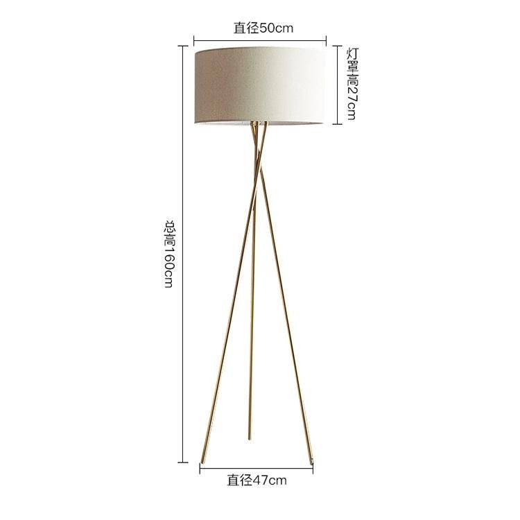 Home Decoration Standing Lamp European Contemporary Chrome Tripod Floor Lamp for Hotel Table Lamp