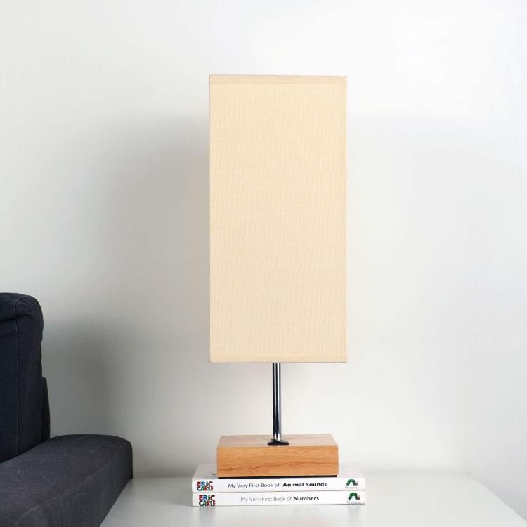 Jlt-9454 Linen Shade USB Charging Port Reading Lamp for Living Room End Side Table Bedside Nightstand Lamp