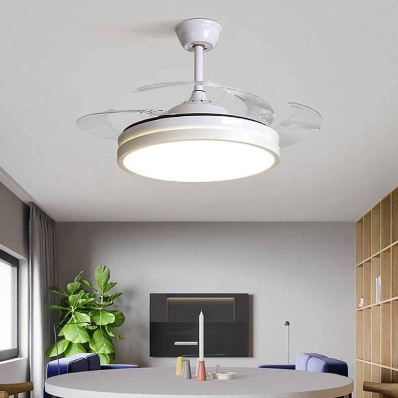 Retractable Ceiling Fan, Dimmable LED Ceiling Fans, Smart Ceiling Fan for Living Room