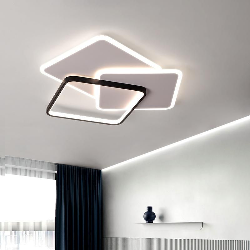Overlapping Square Design Simple Style Ceiling Lamp Bedroom Lamp Pendant Lamp