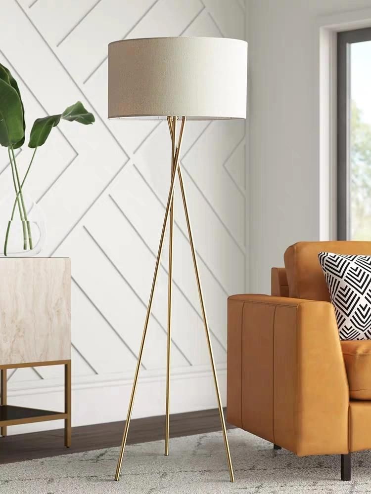 Home Decoration Standing Lamp European Contemporary Chrome Tripod Floor Lamp for Hotel Table Lamp
