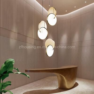 Joined Two Round Shade LED Glass Ball Glass Hanging Lamp Modern Pendant Lighting Zf-Cl-087