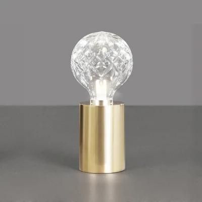 Modern LED Table Lamps Gold Galss Lights Bedside Reading Desk Lamp