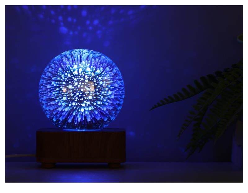 LED 3D Polka DOT Night Lamp Christmas Romantic Atmosphere Small Desk Lamp USB Dream Rubik′ S Cube Atmosphere Lamp Bedside Table Lamp