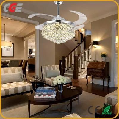 Living Room Fan Light Dining Room Stealth Simple Style Bedroom LED Ceiling Fan with Light