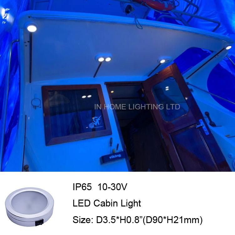 12volt Boat Interior Light White Blue Marine LED Puck Light