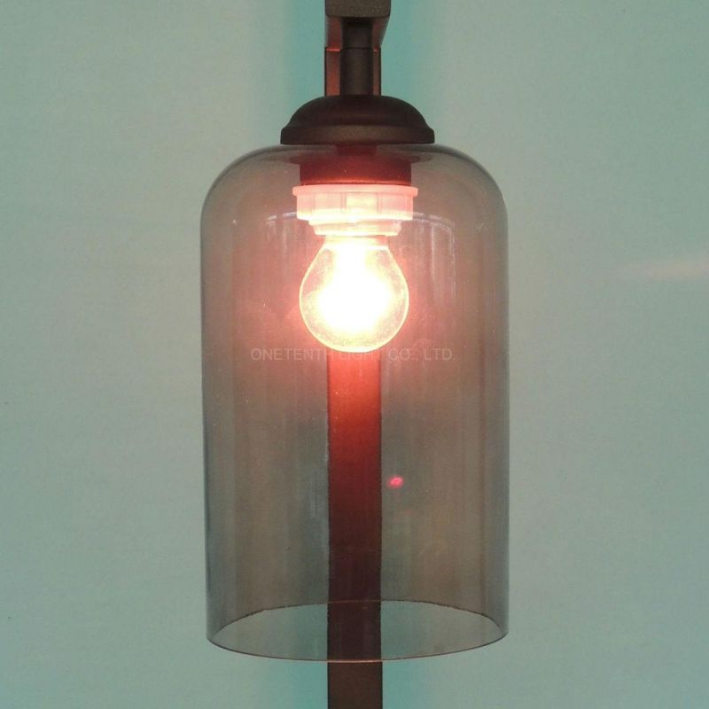 Custom Glass Shade and Metal Body Table Lamp at Bar Lounge