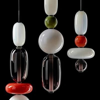 Nordic Multicolored Glass Pendant Lights Bar Cafe Lamps Hanging Candy Dining Room Home Decor Pendant Lamp (WH-AP-250)